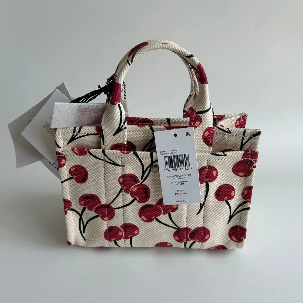 Coach Cargo Tote 20 Chalk Multi Canvas Bag CCH32